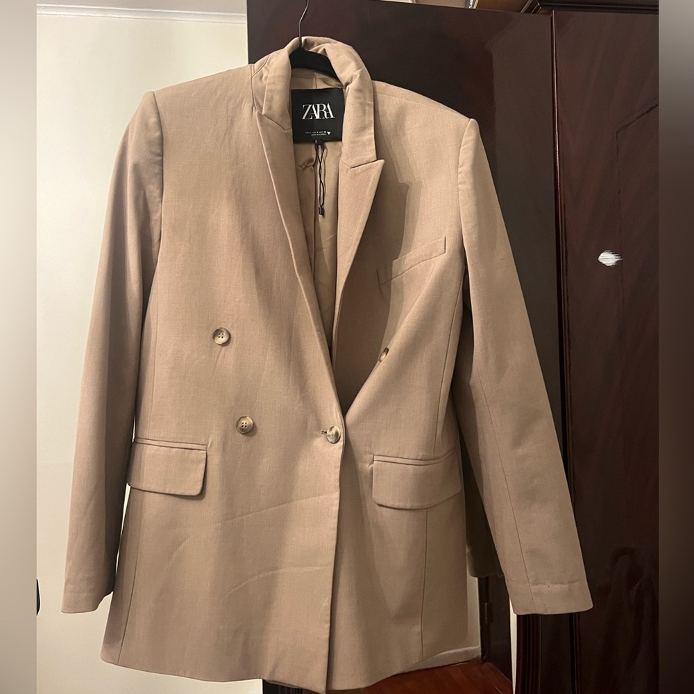 Oversized fashion camel jacket from zara. Womens small. Worn twice